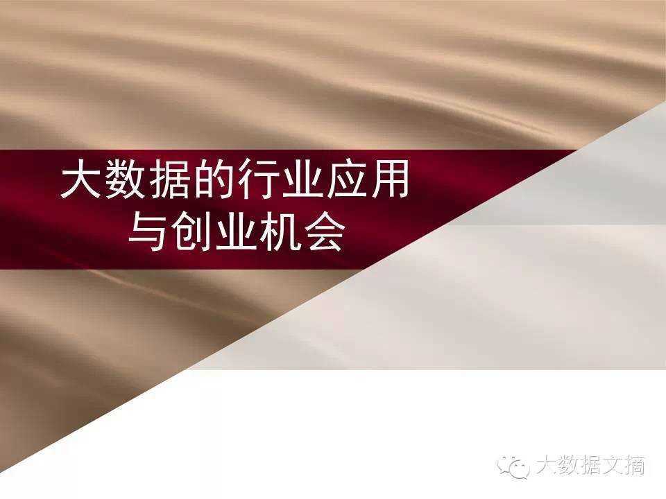 大数据行业应用与创业机会(63PPT)